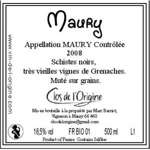 Clot de l'Origine, Maury