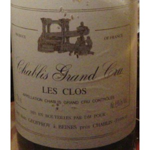 Chablis Grand Cru, Domaine Alain Geoffroy, Les Clos